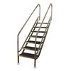 Escalera Fácil Acceso 6 Peldaños De Plástico Antideslizante. Adaptable En Altura Para Rango De Profundidad 1390-1590 Mm