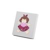 Cuadro Artesanal Infantil Muñeca Rojo - Rosa 30 X 30 X 3,5cm Cm