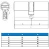 Cilindro De Alta Seguridad Tesa Tk100 Tk153040l 30-40 Latón