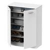 Mueble Zapatero Armario Auxiliar Multiusos Habitacion Pasillo Cocina Color Blanco 101x74x37 Cm