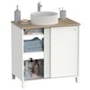 Mueble Baño 2 Puertas Sin Lavabo Melamina Miroytengo Sella 81x94x50 Cm - Blanco Y Cambrian