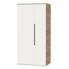 Armario Bruselas 2 Puertas Color Blanco Roble Gold 100x200x57cm Dormitorio