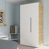 Armario Bruselas 2 Puertas Color Blanco Roble Gold 100x200x57cm Dormitorio