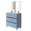 Mueble De Baño Con Lavabo Y Espejo Kalma Color Azul Talco 82x47x88 Cm