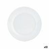 Plato Llano Quid Basic Cerámica Blanco (ø 27 Cm) (12 Unidades)