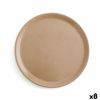 Plato Llano Anaflor Vulcano Carne Barro Cocido Beige Ø 31 Cm (8 Unidades)