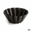 Molde Para Flan Quid Sweet Grey Ø 14 Cm Negro (12 Unidades)