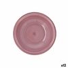 Plato Hondo Quid Vita Peoni Cerámica Rosa Ø 21,5 Cm (12 Unidades)