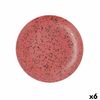 Plato Llano Ariane Oxide Cerámica Rojo (ø 27 Cm) (6 Unidades)