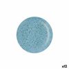 Plato Llano Ariane Oxide Cerámica Azul (ø 21 Cm) (12 Unidades)