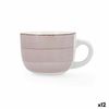 Taza Quid Vita Morning Cerámica Rosa (470 Ml) (12 Unidades)