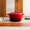 Cocotte Fierro Bidasoa 6l Hierro Fundido Esmaltado Rojo Ø28 Cm