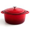 Cocotte Fierro Bidasoa 6l Hierro Fundido Esmaltado Rojo Ø28 Cm