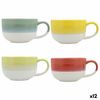 Taza Quid Atenua Cerámica Multicolor (460 Ml) (12 Unidades)