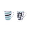 Set 2 Mugs Porcelana Surtidos Zigzag 33cl