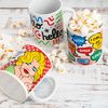 Set 6 Mugs Cerámica Pin Up Comic Quid Comic 33cl