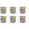 Set 6 Mugs Cerámica Wow Comic Quid Comic 33cl