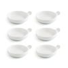 Set 6 Tapas Croqueta Porcelana Blanca Gastro Fun 10,1cm