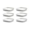 Set 6 Mini Platos Cuadrados Porcelana Bl Alaska 11,4x11,4cm