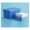 Caja Plástica De Almacenamiento Azul De 60 Litros Con Tapa Y Asa Nº18