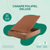 Canapé Polipiel Deluxe | Marrón | 135x190 | Montaje Incluido