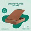 Canapé Polipiel Deluxe | Marrón | 140x200 | Montaje Incluido