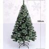 Árbol De Navidad 150cm 1.5m Pino Artificial Decoración Navideña Con Soporte Metálico Ramas Verdes Con Efecto Nieve