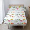 Juego De Sábanas Happyfriday Mr Fox Little Birds Multicolor Cama De 80/90 2 Piezas