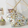 Juego De Funda Nórdica Happyfriday Moshi Moshi Harvestwood Multicolor Cama De 80 2 Piezas