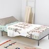 Juego De Sábanas Happyfriday Moshi Moshi Rabbit Family Multicolor Cama De 80/90 2 Piezas