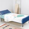 Juego De Sábanas Happyfriday Moshi Moshi Whale Multicolor Cama De 80/90 2 Piezas