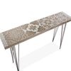 Mueble Recibidor Estrecho Para La Entrada O El Pasillo, Mesa Consola, Blanco Y Marrón, 80x25x110cm