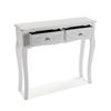 Mueble Recibidor Estrecho Para La Entrada O El Pasillo, Mesa Consola, Blanco, 80x25x90cm