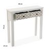 Mueble Recibidor Estrecho Para La Entrada O El Pasillo, Mesa Consola, Blanco Y Marrón, 79x25x80cm