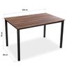 Mesa De Comedor Para Cocina, Terraza, Jardín O Comedor, Negro, 76x80x120cm