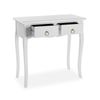 Mueble Recibidor Estrecho Para La Entrada O El Pasillo, Mesa Consola, Blanco, 77x35x80cm