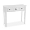 Mueble Recibidor Estrecho Para La Entrada O El Pasillo, Mesa Consola, Blanco, 80x35x90cm