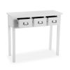 Mueble Recibidor Estrecho Para La Entrada O El Pasillo, Mesa Consola, Blanco, 80x35x90cm