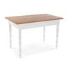 Mesa De Comedor Para Cocina, Terraza, Jardín O Comedor, , Medidas (al X L X An) 80 X 70 X 120 Cm, Madera, Color Marrón Y Blanco