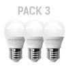 Pack X3 Ledeco Esférica Silver Electronics E27 600lm 7w 6000k