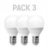 Pack X3 Ledeco Esférica Silver Electronics E14 600lm 7w 3000k