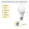 Pack X5 Bombilla Ledeco Silver Electronics Estándar 8w E27 3000k