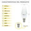 Pack X5 Bombilla Ledeco Vela Silver Electronics 5w E14 6000k 380lm