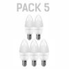 Pack X5 Bombilla Ledeco Vela Silver Electronics E14 600lm 7w 3000k 160º