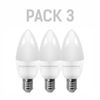 Pack X3 Bombilla Ledeco Vela Silver Electronics E14 600lm 7w 4000k 160º