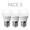 Pack X3 Bombilla Ledeco Silver Electronics Esférica 5w E27 3000k