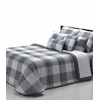 Edredón Duvet Relleno Nórdico Tacto Seda Cuadros Para Cama De 150 Cm - 250 X 270 Cm Color Gris