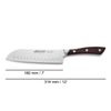 Cuchillo Santoku Acero Inoxidable Arcos Natura 180 Mm Color Marrón