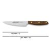 Cuchillo Chef Acero Inoxidable Arcos Nordika 140 Mm Color Marrón