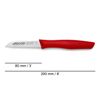 Cuchillo Mondador Acero Inoxidable Arcos Nova 80 Mm Color Rojo